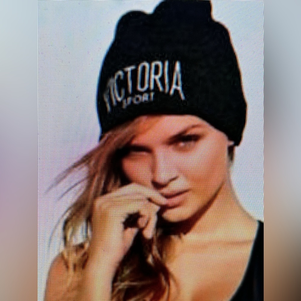 Victoria’s Secret Black beanie hat OS